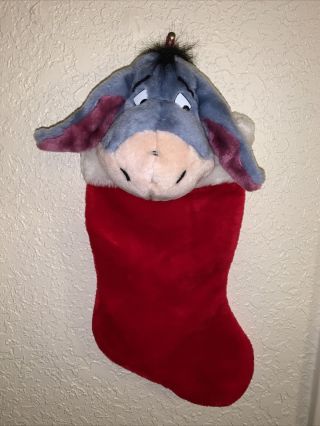 Disney Eeyore Christmas Stocking Plush 20” Holiday Stuffed Company Winnie Pooh