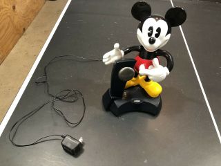 Vintage Disney Telemania Mickey Mouse Animated Talking Cordless Phone Vintage