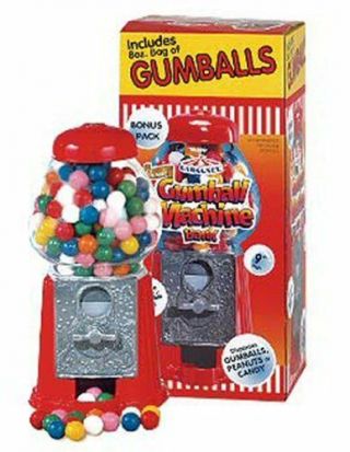 Carousel Petite 9 " Gumball Machine With Gumballs - - Nib
