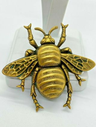 Vintage Joseff Of Hollywood Gold Tone Large Bee Brooch