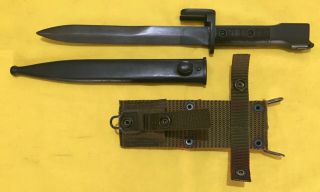 Argentine Made Fm Type A Bayonet & Tempex Frog Malvinas Falklands War 1982