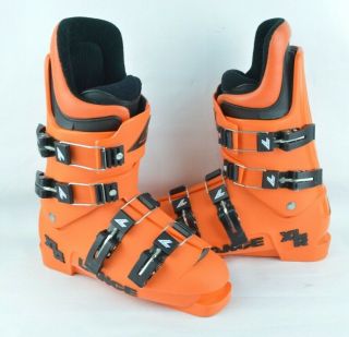 Vintage Lange Ski Boots Orange Xlr Downhill Skiing Made In Italy Sz 8 1/2