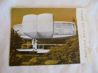 Vintage 1960 Monsanto Plastics Home Of The Future Disneyland Tourist Brochure