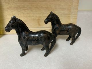 Vintage Cast Iron Horses Piggy Bank