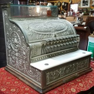 National Cash Register Model 332 - Nickel Plated Brass - Dolphin Style - Ca 1914