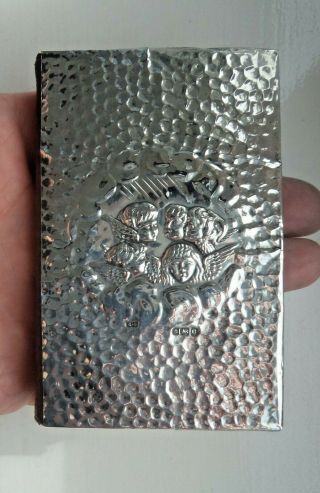 Antique Edwardian 1904 Solid Silver Mounted Cherub Book Of The Common Prayer