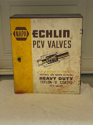 Vintage Napa Echlin Pcv Valve Parts Storage Cabinet 15 " X 13 "