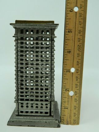 Vintage CAST IRON BUILDING BANK TOWER SKYSCRAPER - No.  1072 - 5 1/2 