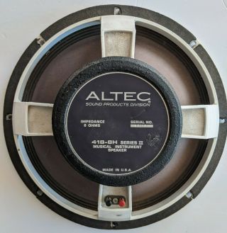 Vintage Altec 418 - 8h Series Ii 8 Ohm 15 " Woofer Speaker.  &.