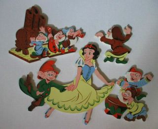 Vintage Disney Snow White And The 7 Dwarfs Dolly Toy Co.  Hanging Nursery Decor