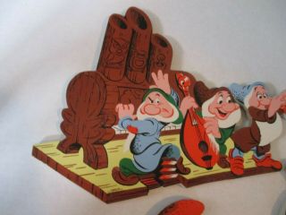 Vintage Disney Snow White And The 7 Dwarfs Dolly Toy Co.  Hanging Nursery Decor 2