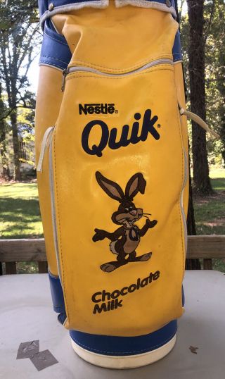 Nestle Quick Chocolate Milk Golf Bag W/ Rain Hood Vintage By Belding Sports