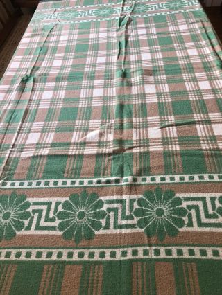 Vintage Beacon Cotton Camp Blanket Reversible Colors 70 X 68 3