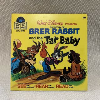 Walt Disney Presents Brer Rabbit And The Tar Baby Book And Record Nm/mt Cond.