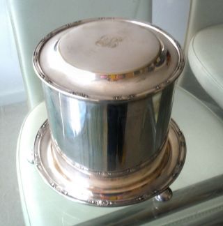 Antique Silver Plated Biscuit Box/tea Caddy - Wilson & Sharpe Edinburgh