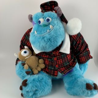Disney Monsters Inc Sulley Plush Doll Christmas Sully Teddy Holiday Morning 15 "