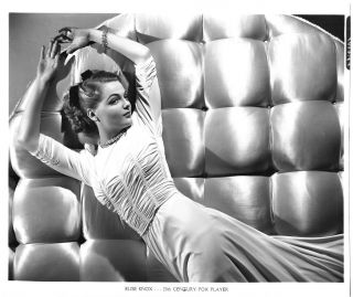 Vintage 1940s Sultry Starlet Elyse Knox Hollywood Regency Photograph F.  Powolny