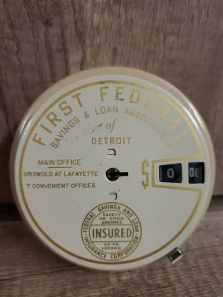 Vintage Add O Bank Coin Bank First Federal Savings No Key