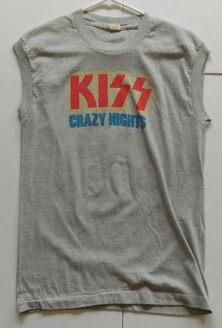 Vintage Kiss Band Crazy Nights Song Video Filming 1987 Promo Muscle Shirt Unworn