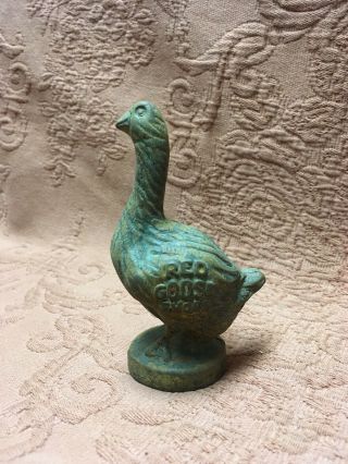 Vintage Cast Iron Bank Red Goose Shoes Bank Advertising Bank Red Goose