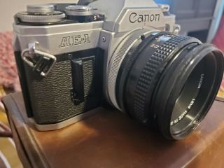 Canon Ae - 1 Slr Vintage Film Camera - 35mm With 50mm Lens Black Not