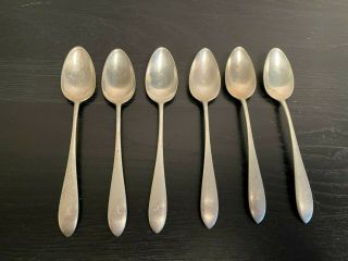 Old Gorham Sterling Silver Spoons Set Of 6 - Engraved 99.  2 Grams