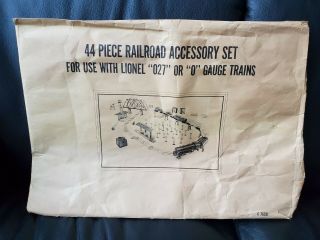 Vintage Paper - 44 Piece Railroad Accessory Set Lionel 027 Or O Gauge Trains