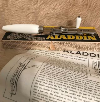 Vintage Danella Aladdin Carpet Needle Rotary Rug Hooking Tool Denmark Instructio