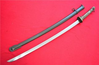 Japanese Nco Sword Samurai Katana Matching Number Brass Handle Steel Sheath A744