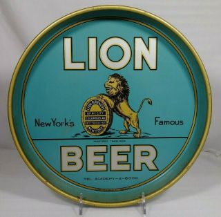 Old Lion Beer Tin Serving Tray Lion Brewery Of Columbus Ave York City Ny