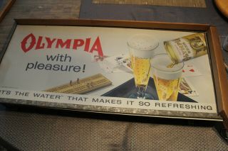 Rare Vintage Olympia Beer Lighted Display Sign.  Needs Bulbs ?
