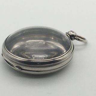 Antique Sterling Silver Key Wind Pocket Watch Case Bk London 1866 - Spares