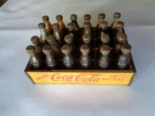 Coca - Cola Miniature Bottle With Wooden Case 1950s Philippines