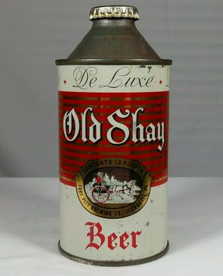 Old Shay Deluxe Cone Top Beer Can,  Cap Fort Pitt Brewing Co.  Jeanette Pa 177 - 2