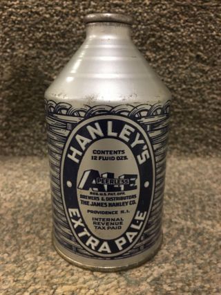 Hanley’s Extra Pale Ale; Irtp; 12oz Crowntainer Beer Can; Providence,  Ri; Sharp
