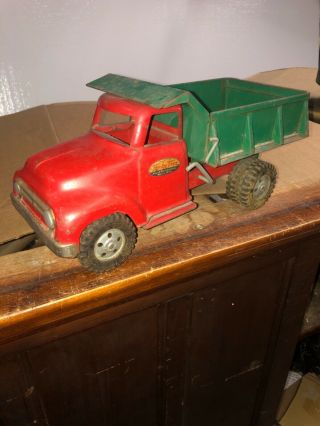 Wow C1955 Vintage Tonka Toys Mound Metal - Craft Pressed Steel Toy Dump Truck 13”