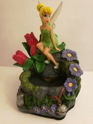 Disney Tinker Bell 7 " Light Up Water Fountain Figure Water Flows Colors Change