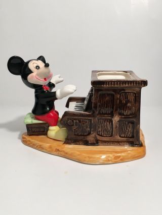 ✨ Vintage Walt Disney Productions MICKEY MOUSE PIANO CERAMIC Figurine Japan ✨ 2