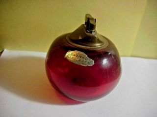 Blenko Handcraft Vintage Ruby Red Art Glass Table Lighter