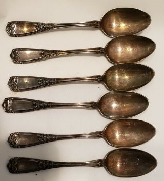 6 Qty.  Gorham Wyndham Sterling Silver.  925 Teaspoon 5 O’clock Spoon 5 ⅜ - 1911