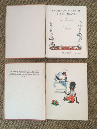 2 Vintage Epaminondas Tries To Be Brave & The Lettuces By Constance Egan 1937? 2