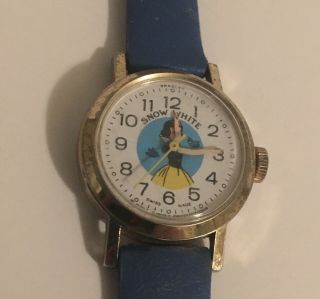 Vintage Bradley Disney Swiss Made Snow White Wind Up Wrist Watch