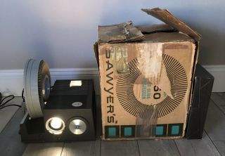 Vintage Sawyer’s 550r Slide Projector W/ Remote,  Box