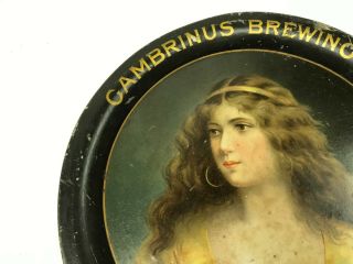 Vintage Gambrinus Brewing Co.  Beer Tray Portland Oregon Prepro & RARE Dated 1901 4