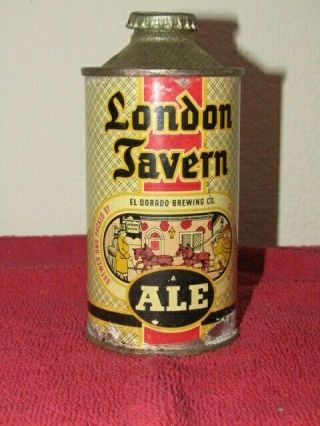 London Tavern Ale Cone Top Beer Can With Crown El Dorado Brewing Co Stockton Ca