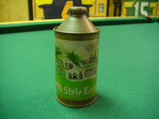 Old Style Lager Beer Can Cone Top - G.  Heileman Brewing Co. ,  Lacrosse,  Wisconsin
