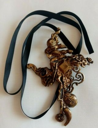 Vintage Authentic Christian Lacroix Brooch Or Necklace Pendant Halskette Broche