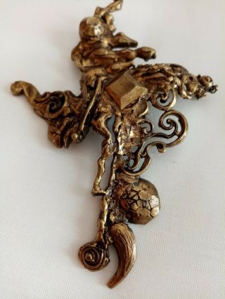 Vintage Authentic Christian LACROIX Brooch or Necklace Pendant Halskette Broche 2