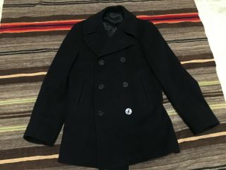 Great Cond Not Much Vintage 50s U.  S Navy Pea Coat Army 38