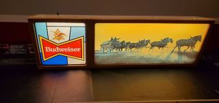 Vintage Budweiser Beer Light Bar Sign.  Rare.  5 